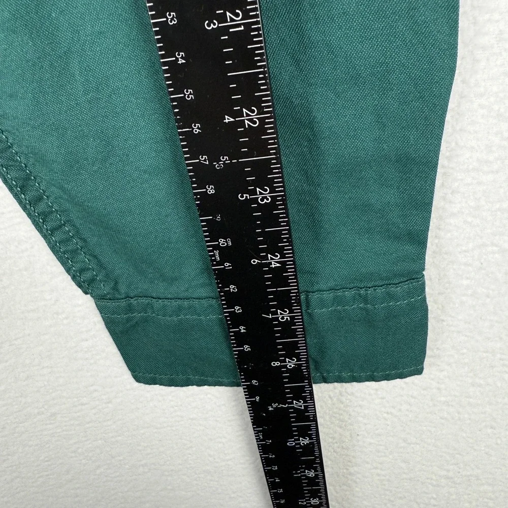 NEW RVCA Douglas Long Sleeve Shirt Mens 2XL Forest Green Woven‎ Button Up - Picture 9 of 10